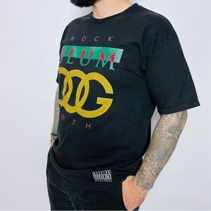 ROCKSMITH Vintage Y2K 1990’s Slum Dog Graphic T Shirt Cotton Black Mens Large